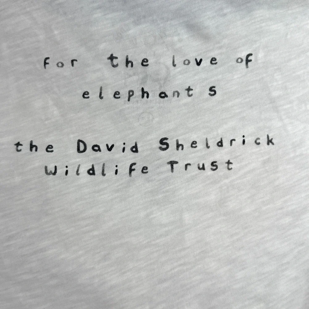 J.Crew T-Shirt Womens XS Cream Elephant Graphic David Sheldrick Wildlife Trust - Picture 5 of 6